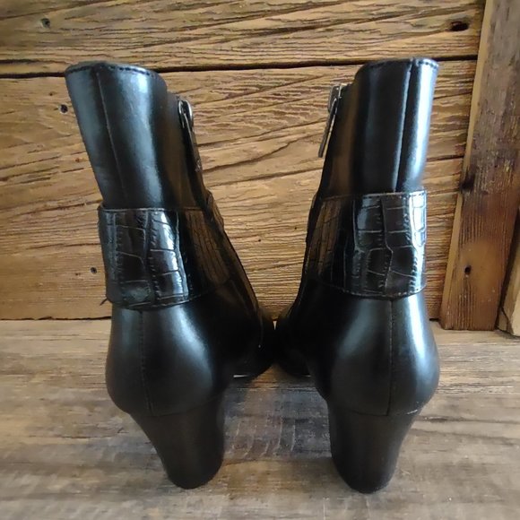 Anne Klein Akgansee Black Boots Size 8 - Picture 3 of 16